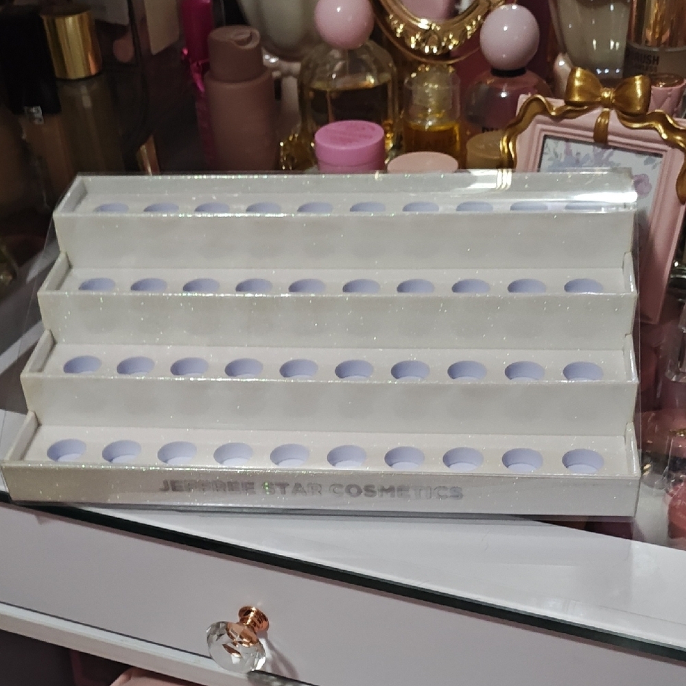 Jeffree Star White Makeup Organizer with Tiered Design